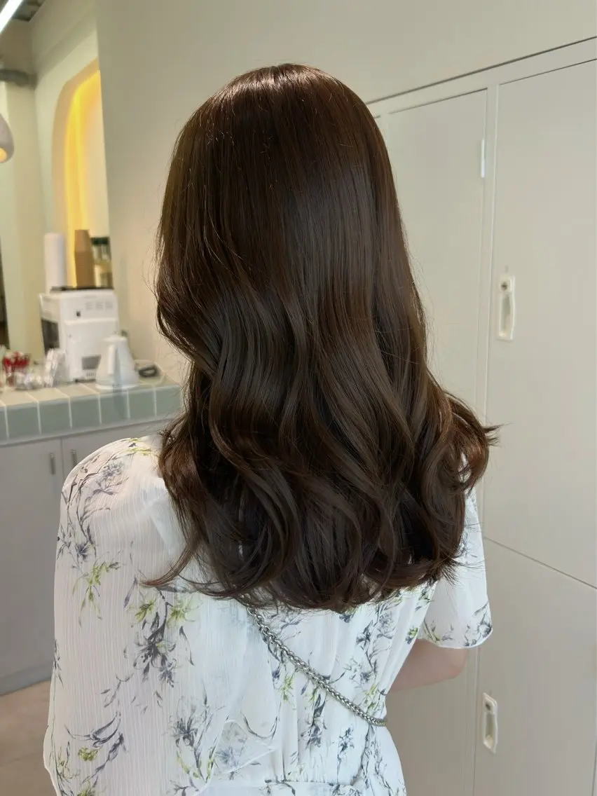 セミロング カット ヘアカラー トリートメント newi広島/ akiのヘアスタイル