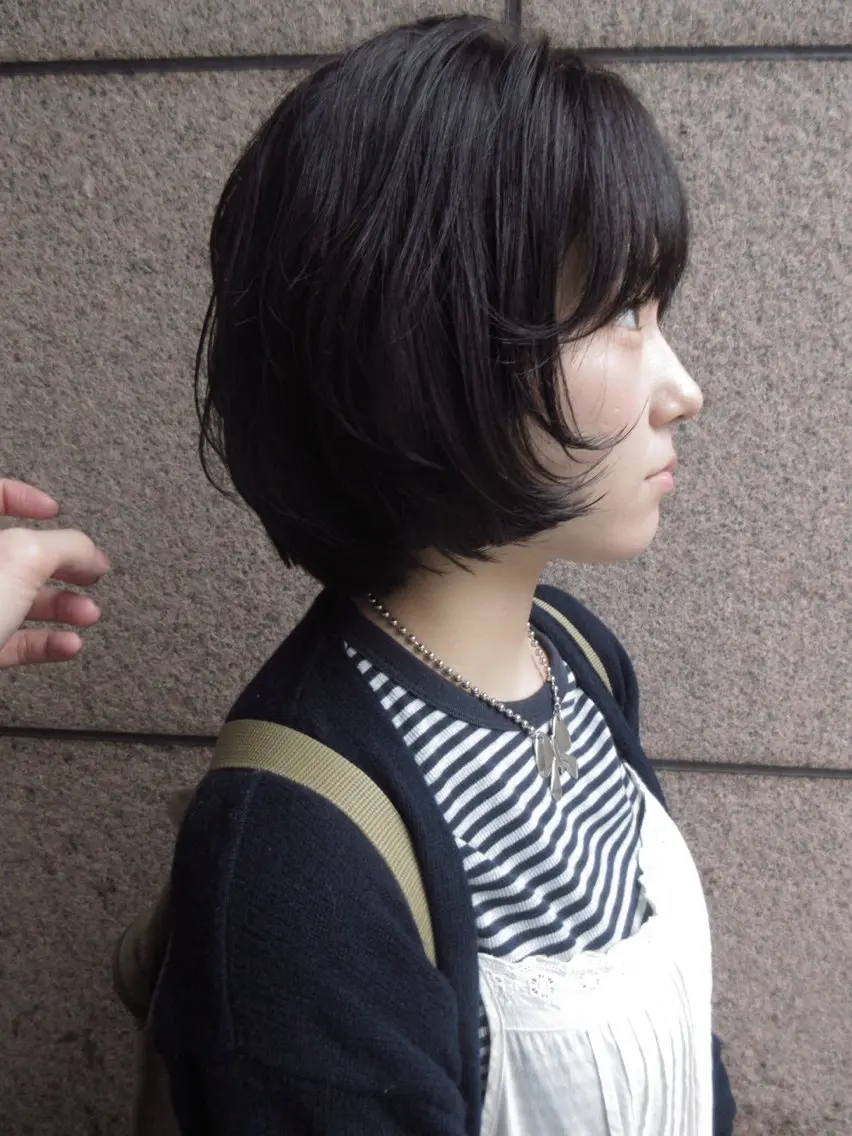 ミディアム カラー 透明感カラー グレージュ ボブ カット ヘアカラー トリートメント 赤み消しカラー/ ミントカラー/トモキのヘアスタイル