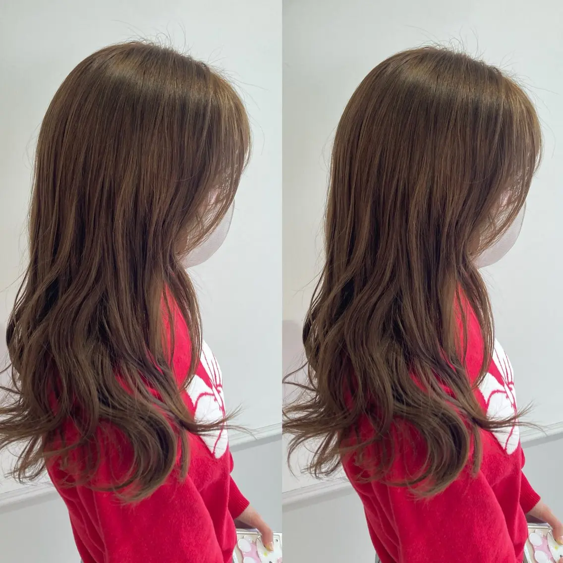 セミロング カラー ブラウンカラー ナチュラルブラウン み うのヘアスタイル