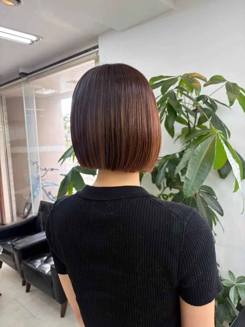 ショート カット ハタエ/辻堂/ ワンカラー/ボブ✂︎のヘアスタイル