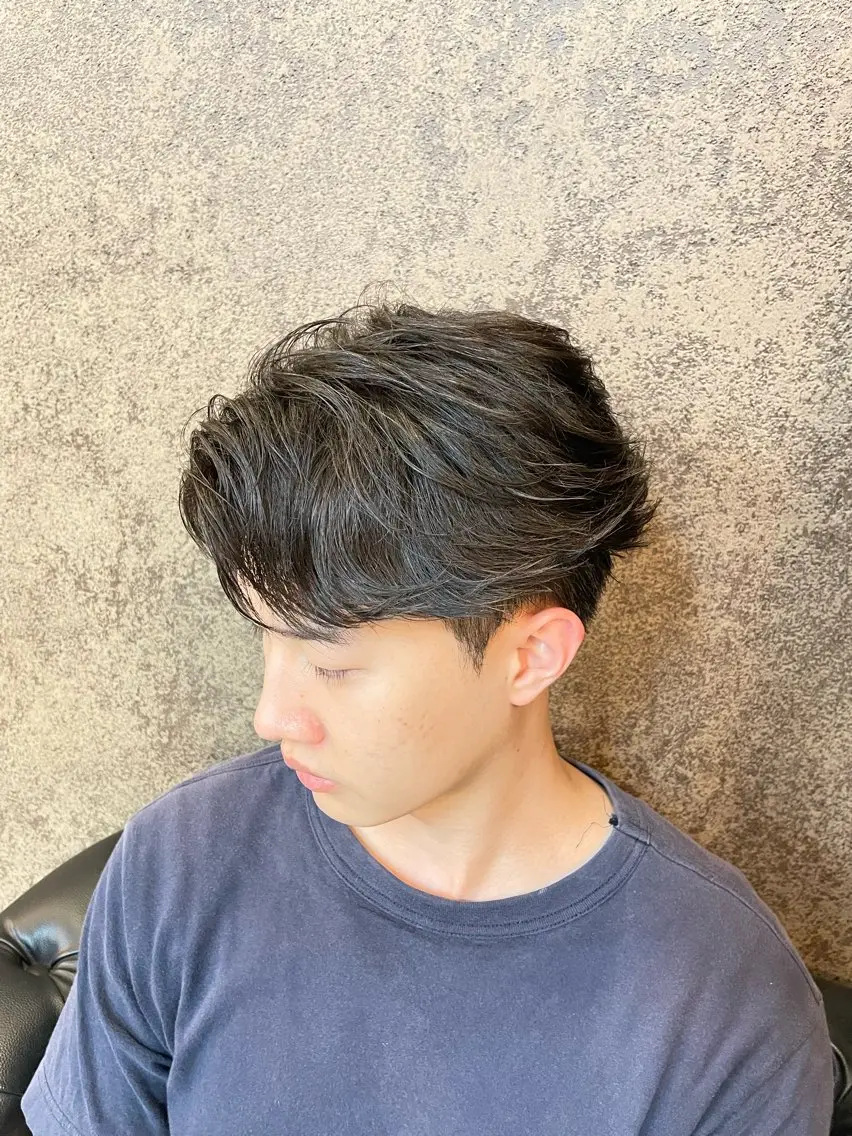 ショート パーマ メンズ メンズパーマ特化 カバヤマ　リョウのヘアスタイル