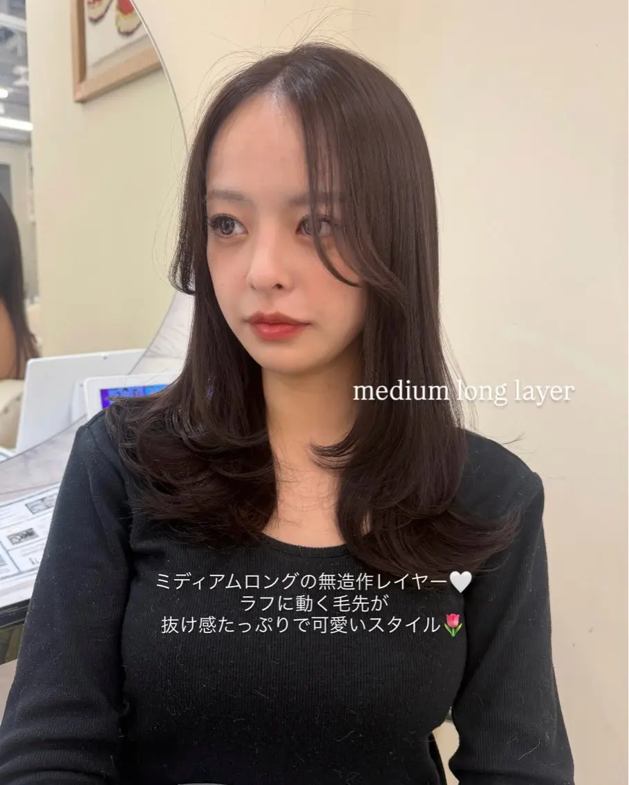 ロング レイヤーカット/髪質 改善/momo🎀のヘアスタイル