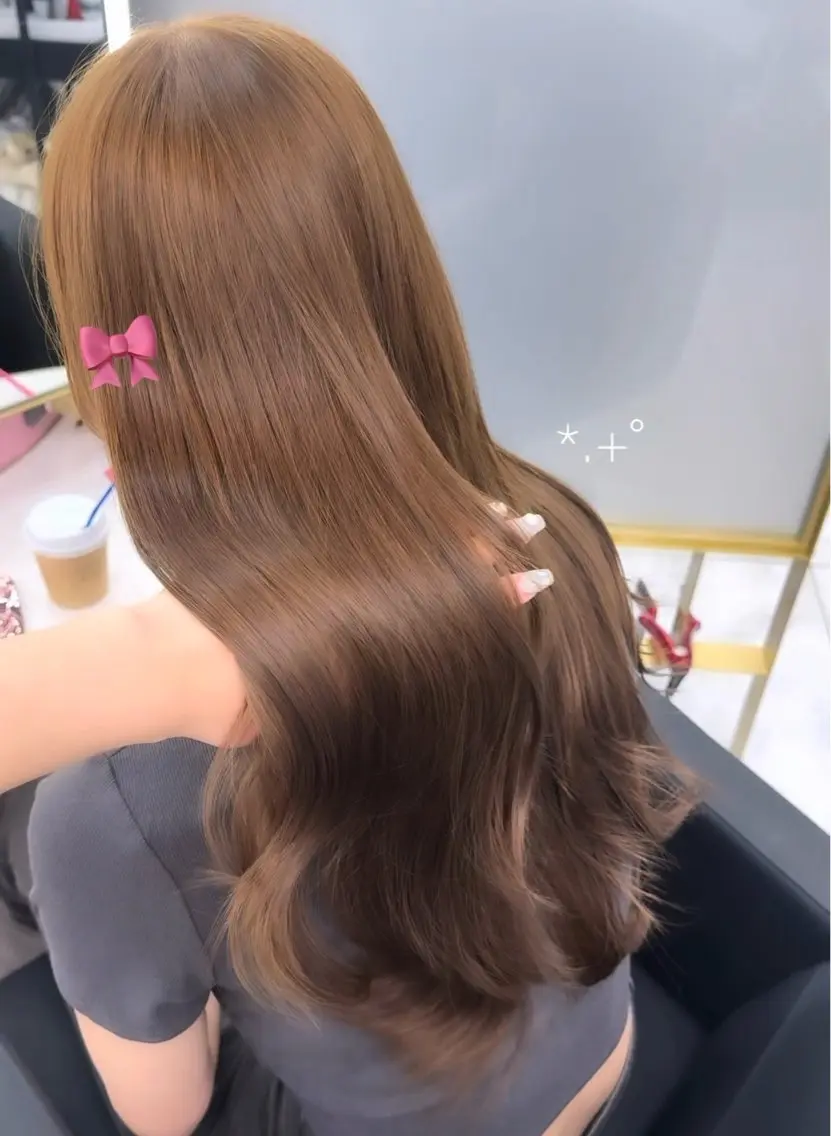ロング カラー ベージュカラー ヘーゼル ヘアカラー 透明感カラー/アレン ジ/misaki🎀のヘアスタイル