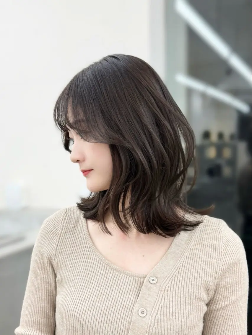 ミディアム カラー カット ヘアカラー トリートメント 🦋韓国系指名No1 店長/圓山 祐也🦋のヘアスタイル