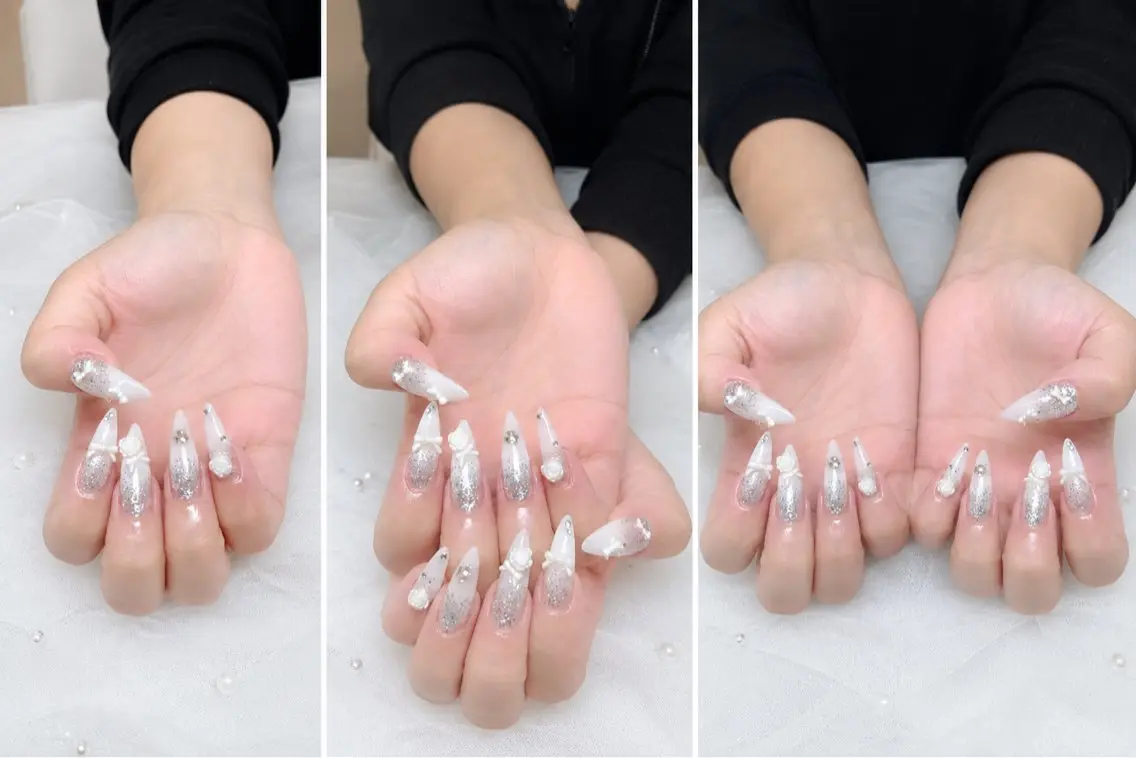 ネイル チークネイル ドット フレンチネイル グラデーション 韓国ネイル ハンドネイル ハンドケア Aria Nail Beautyのネイルデザイン