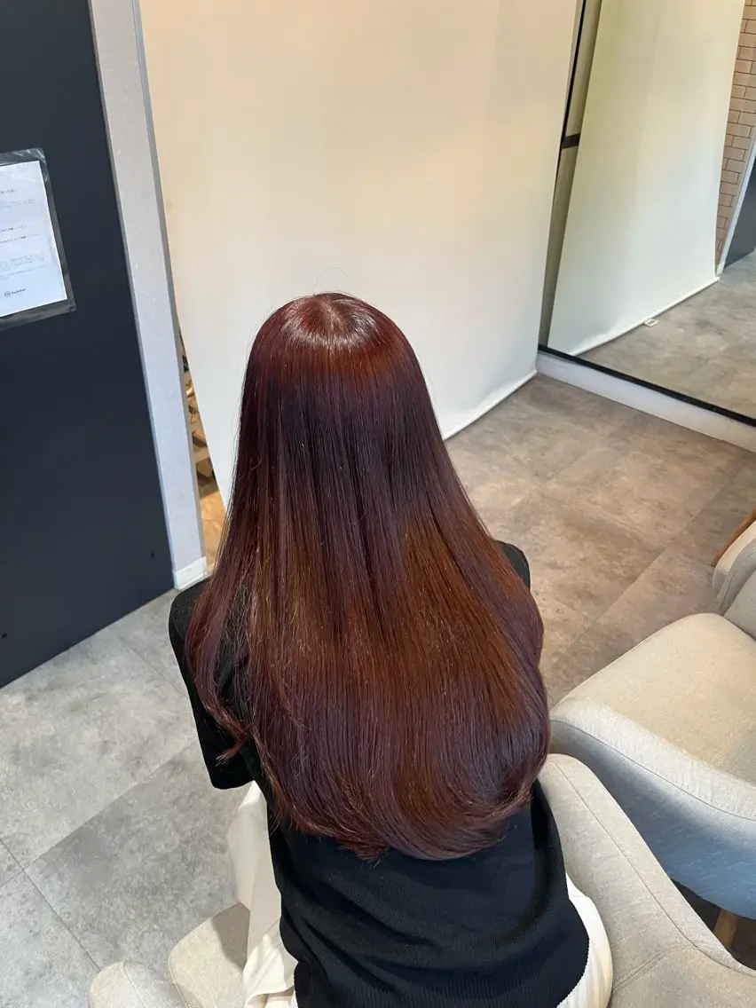ブリーチなしダブルカラー+デザインカット💇♀️+ダメージケアトリートメント (暖色/寒色)の写真