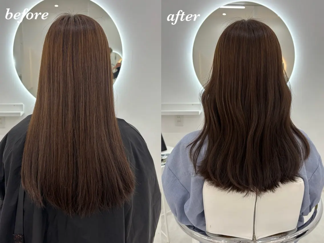 セミロング カット トリートメント 【aini天王寺】 𝐚𝐢𝐫𝐢✂︎のヘアスタイル