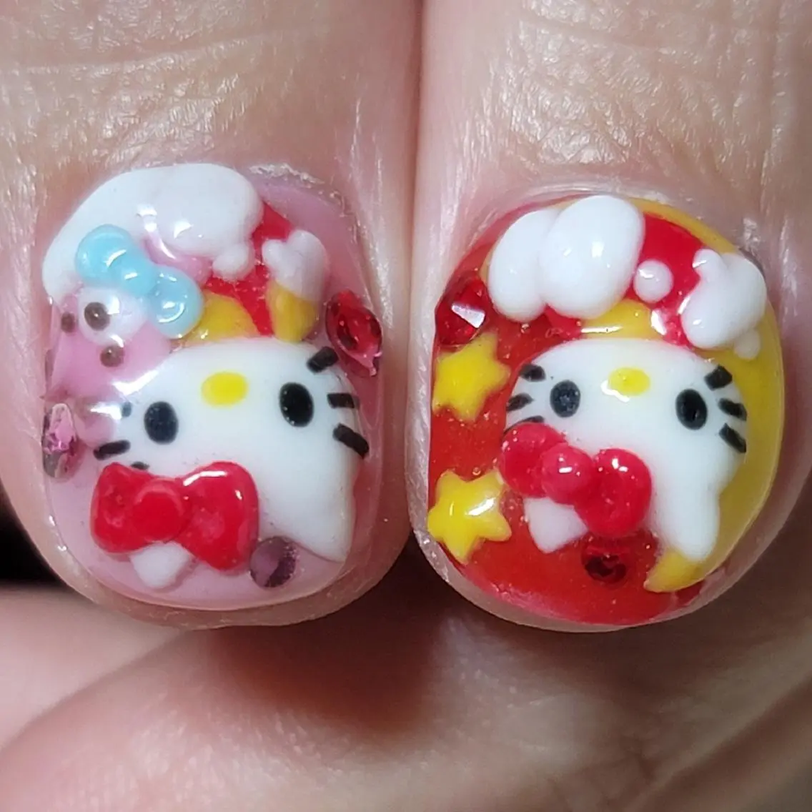ネイル ピンク 赤色 ハンドネイル よしだ ひろきのネイルデザイン