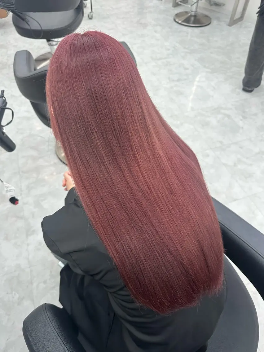 ロング カラー ヘアカラー トリートメント ヘッドスパ ヘアセット ♦️暖色/縮毛矯正/ 🫗kazuki♦️のヘアスタイル