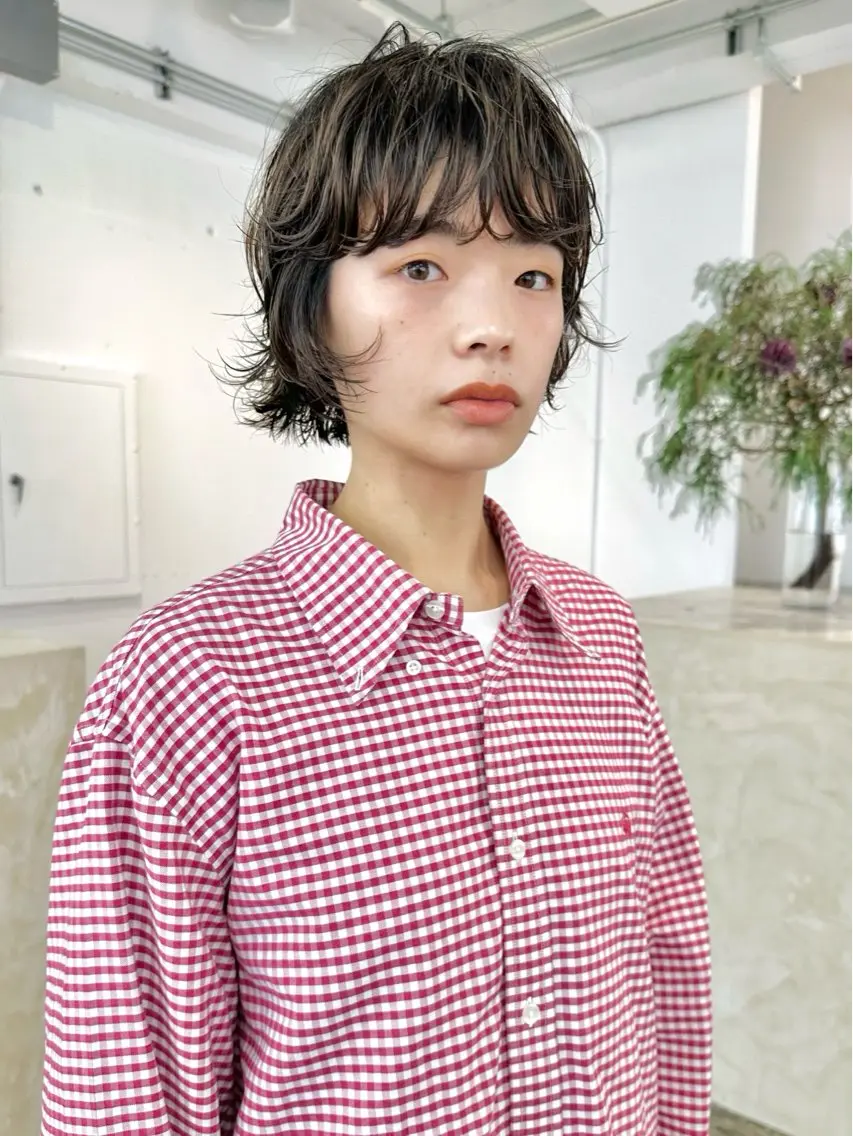 ショート パーマ カット パーマ 似合わせカット ケアパーマ喜来雅由のヘアスタイル