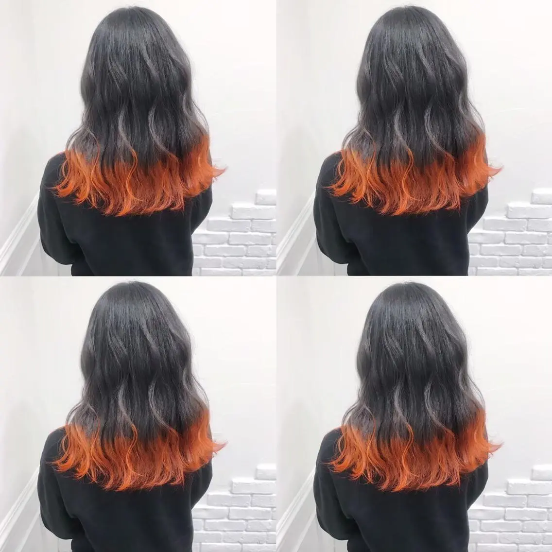 ミディアム カラー JuNブリーチに 縮毛矯正するプロのヘアスタイル