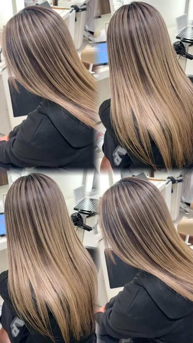 ロング カラー バレイヤージュ 髪質改善 レイヤーカット ヘアカラー トリートメント 大宮/バレイヤージュ 髪質改善/澤田隆誠のヘアスタイル