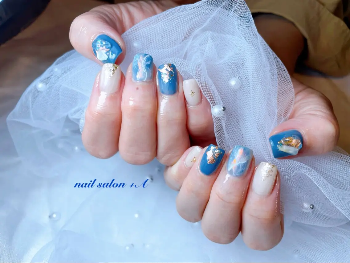 ミディアム ハンドネイル Nail Salon +Aのネイルデザイン