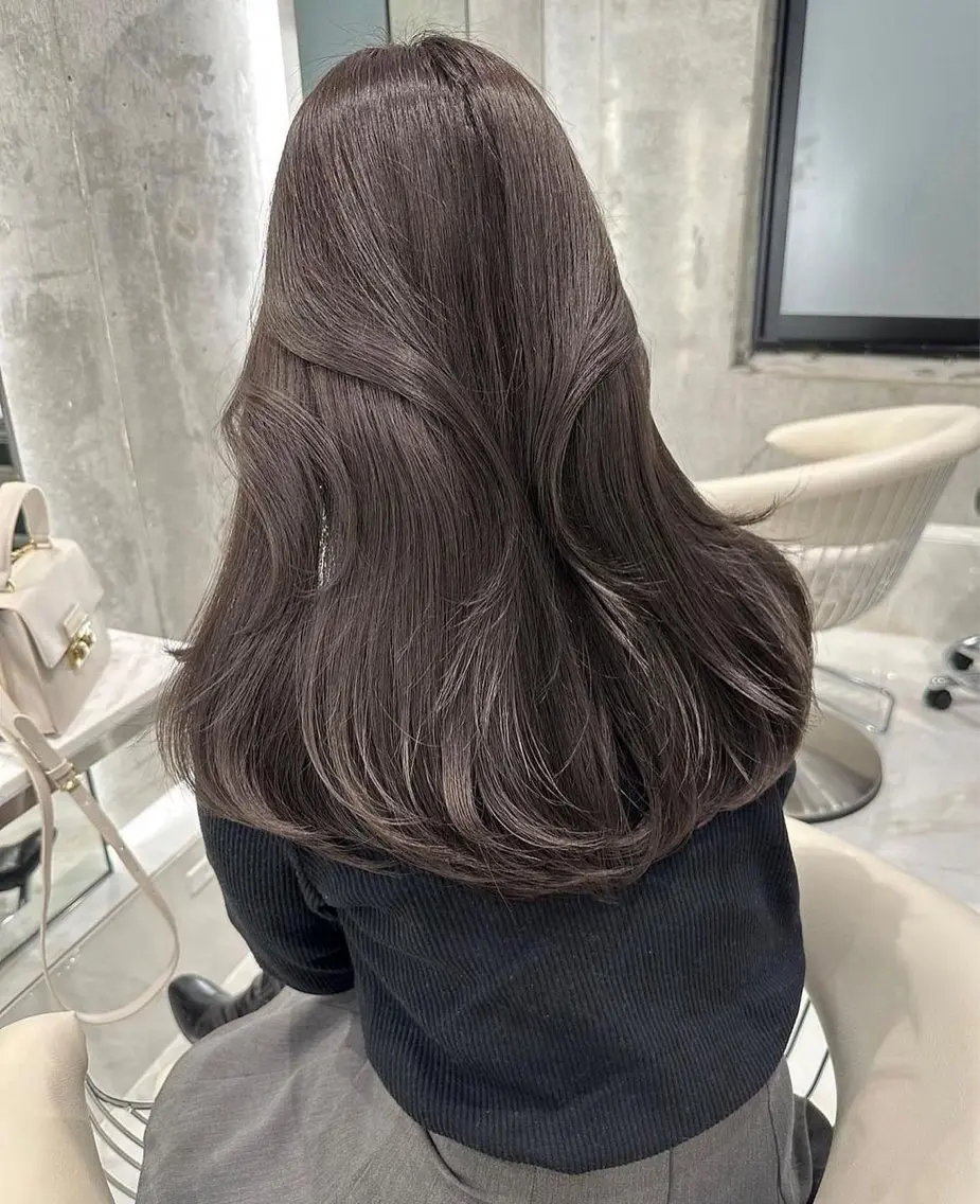 ロング カラー ベージュカラー ダブルカラー グレージュ レイヤー/グレージュ 渋谷表参道/小森波琉のヘアスタイル
