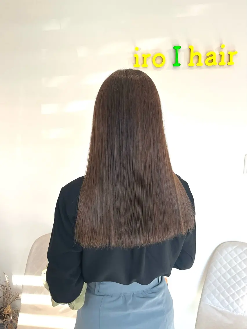 ミディアム カット ヘアカラー トリートメント イロアイヘアー Renのヘアスタイル