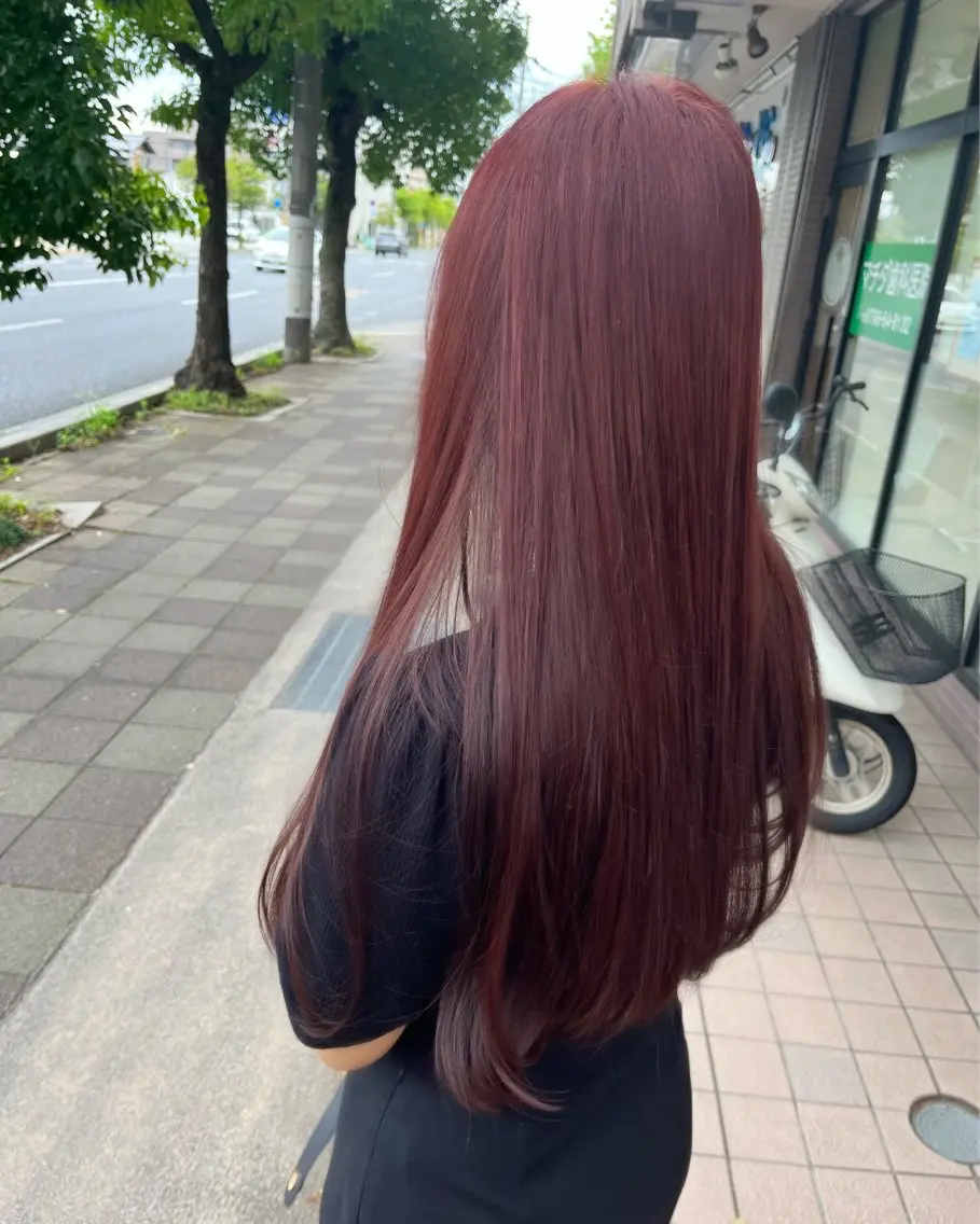ロング カラー ブリーチ ブリーチなしカラー RuLaN AMIのヘアスタイル