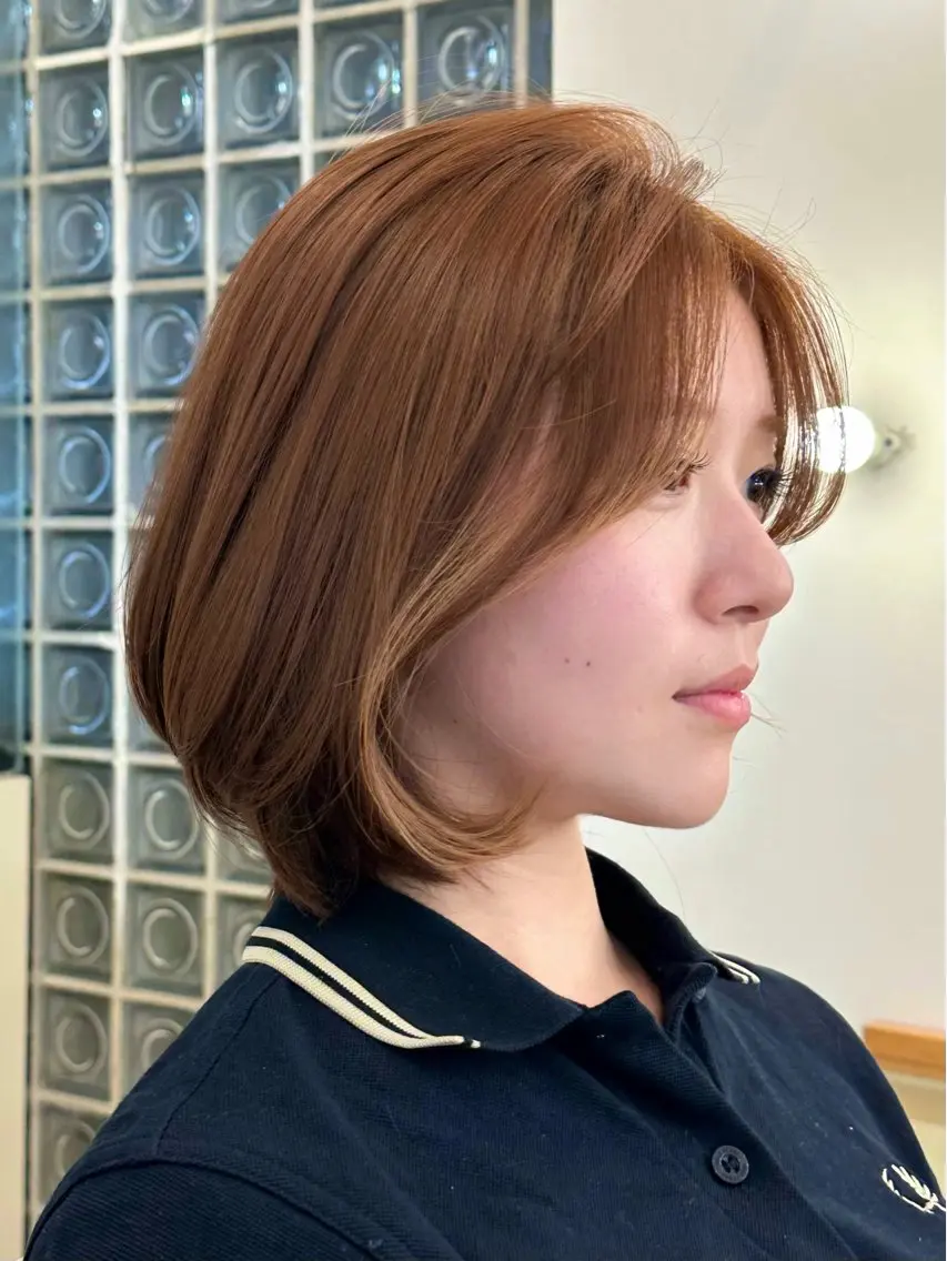 ミディアム ボブレイヤー ボブ 伸ばしかけ レイヤーカット fiorista🌼 ayanaのヘアスタイル