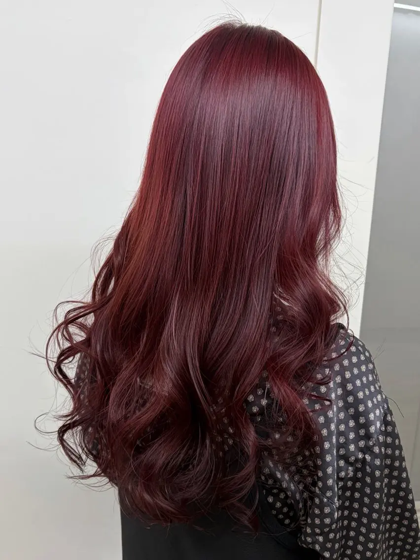 ロング カラー カット ヘアカラー トリートメント 🎀ブリーチなし ピンク🎀sakiのヘアスタイル