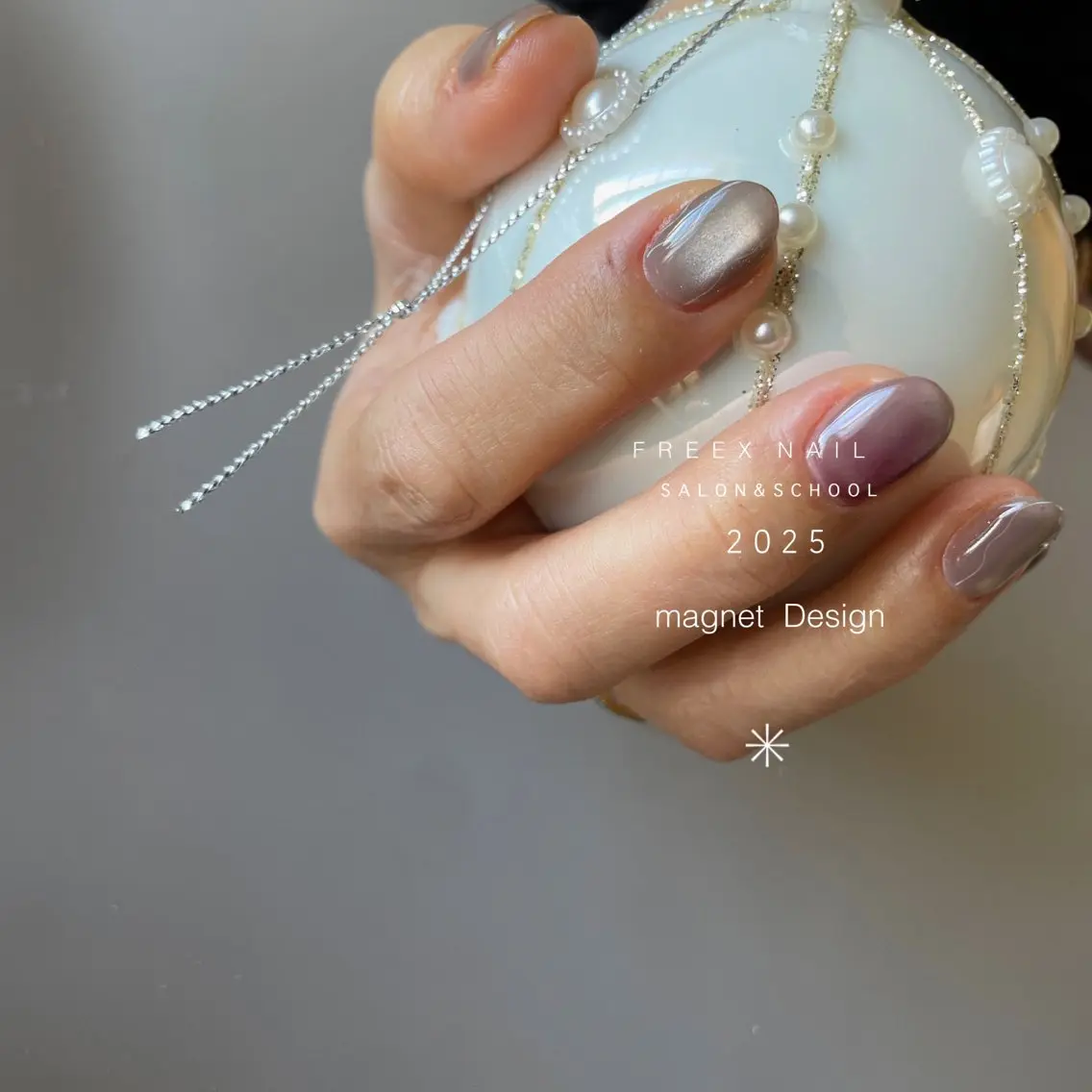 ネイル マグネットネイル ハンドネイル ハンドケア freex nail /ニュアンス/個性派のネイルデザイン