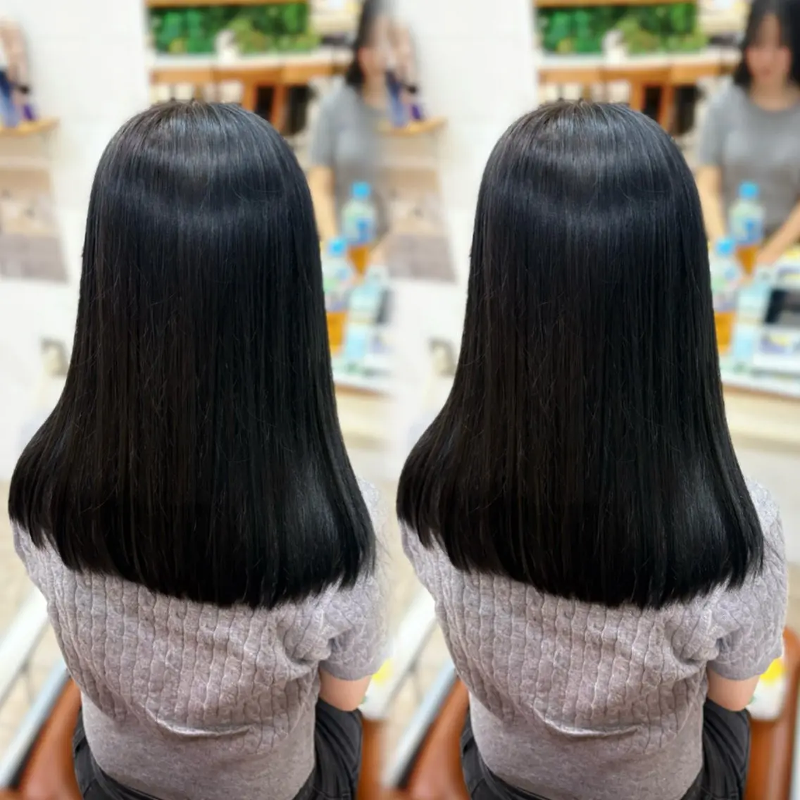 ロング カラー 黒髪 ブルーカラー ブルーブラック Kurumi 🩰カットモデル募集のヘアスタイル
