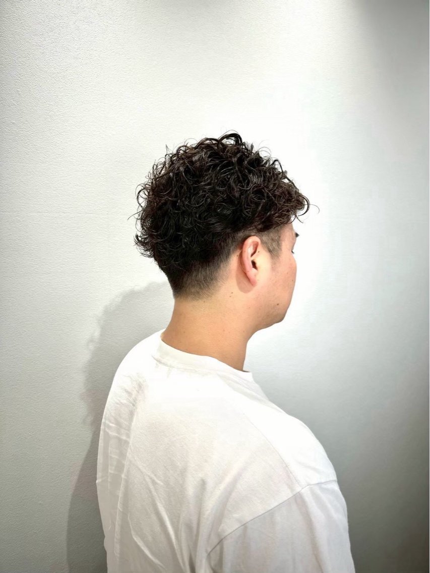 ショート パーマ メンズ カット パーマ 柳田 ひかるのヘアスタイル