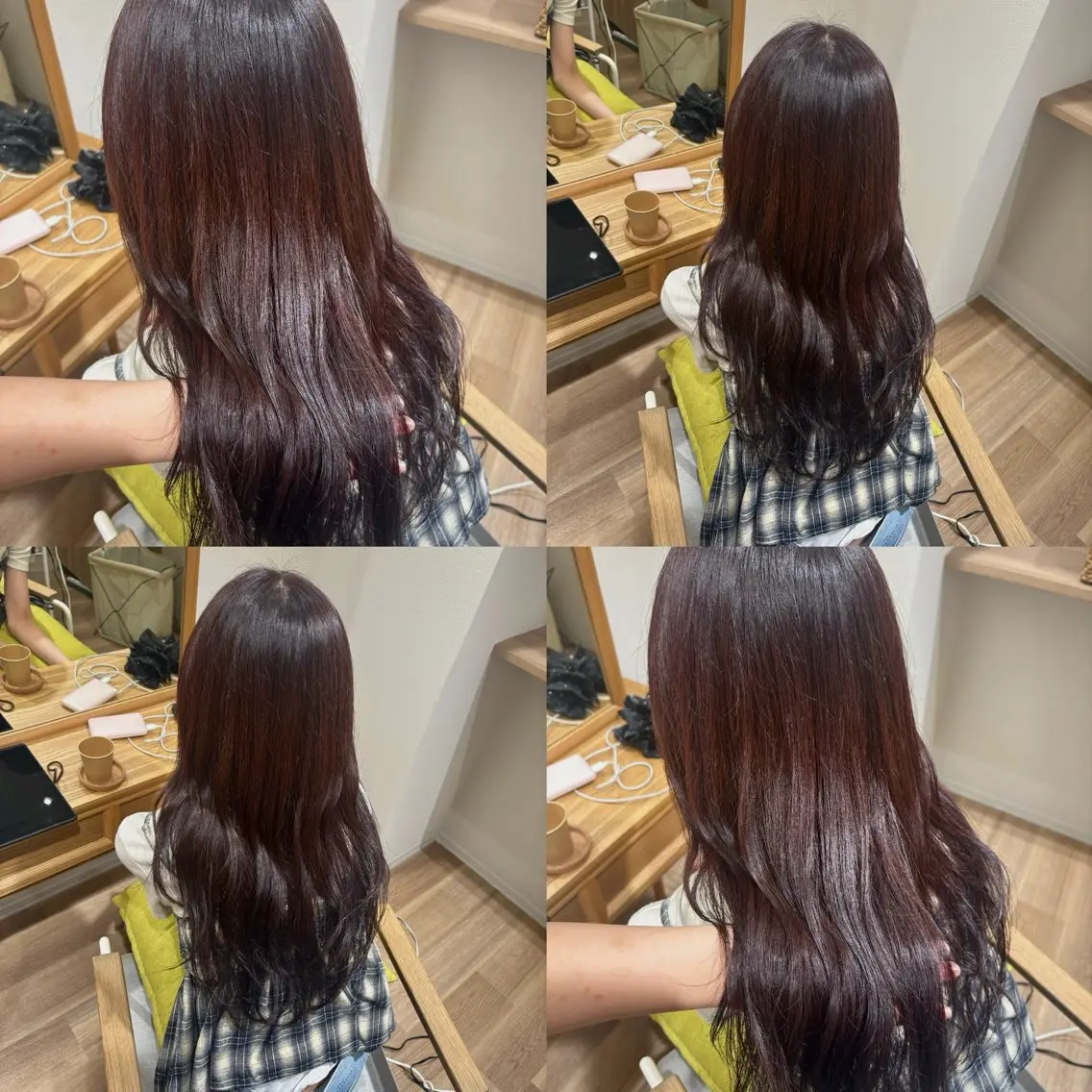 ロング カラー ブラウンカラー レッドカラー レッドブラウン ヘアカラー トリートメント ヘッドスパ RINNO🌷透明感 カラー/髪質改善のヘアスタイル