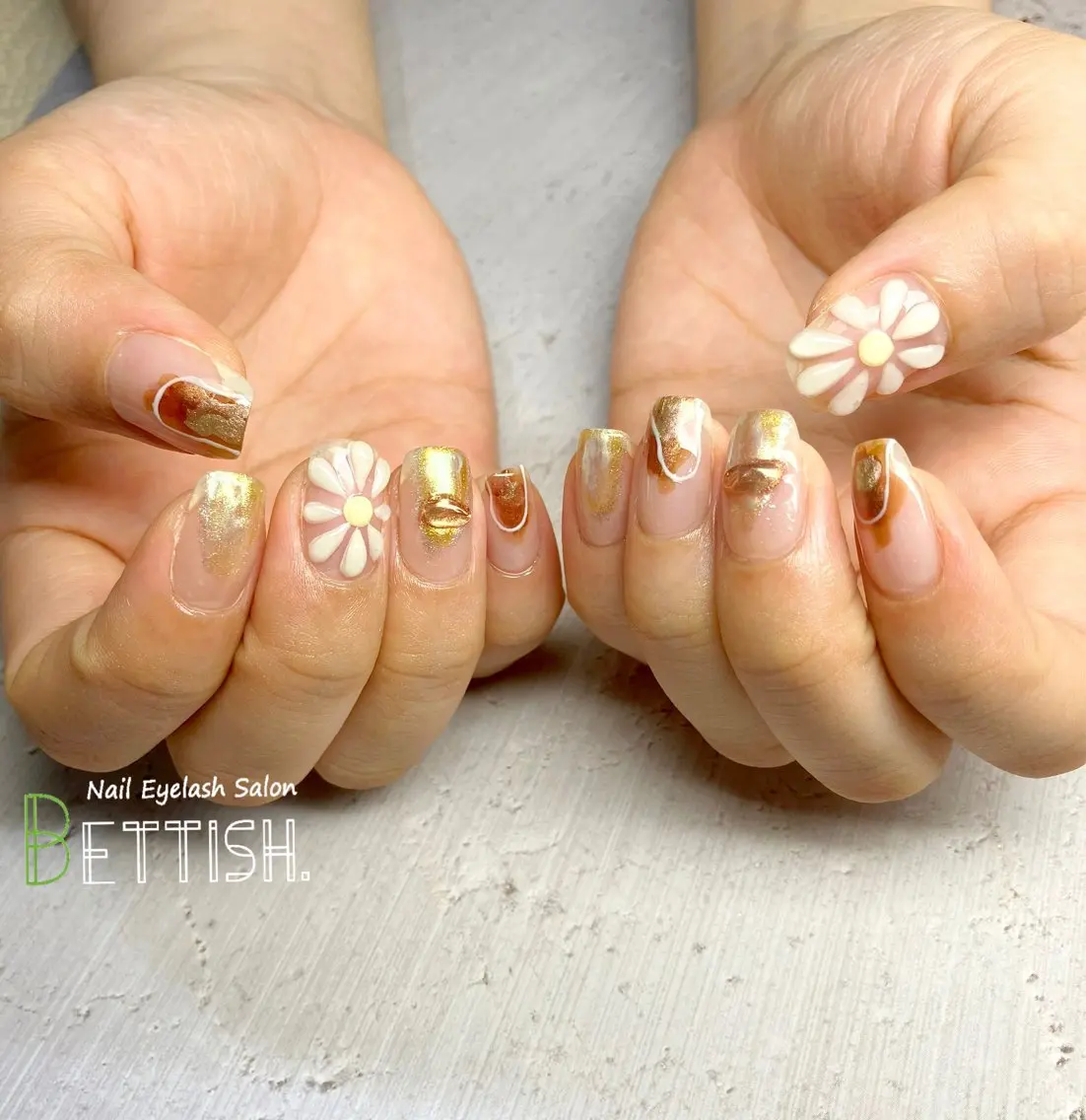 ネイル フラワーネイル ニュアンスネイル ぷっくりネイル ハンドネイル BETTISH. KUMIKO☺︎︎のネイルデザイン