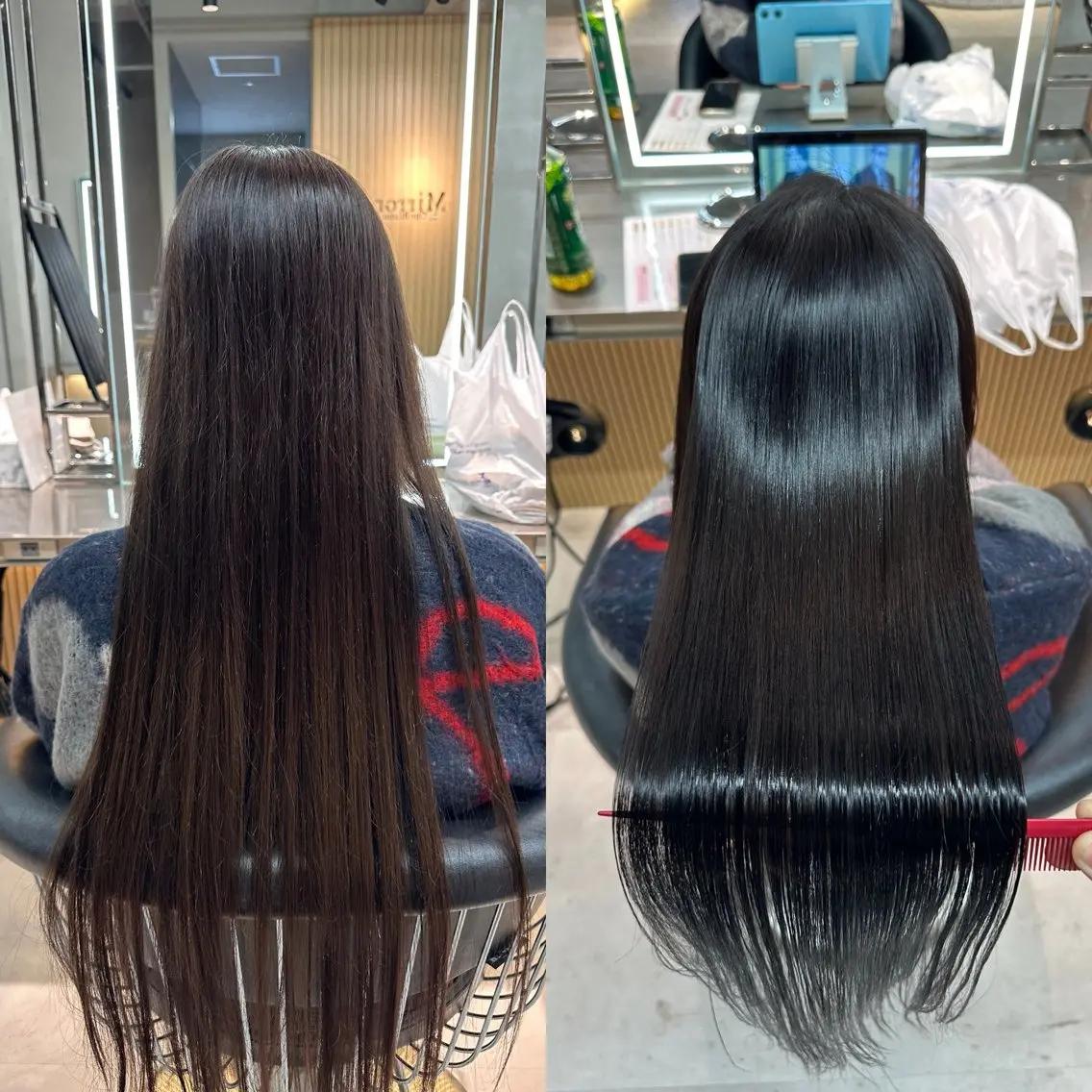 ロング カット 縮毛矯正 トリートメント ✨髪質改善特化✨副 店長椎葉信乃介のヘアスタイル