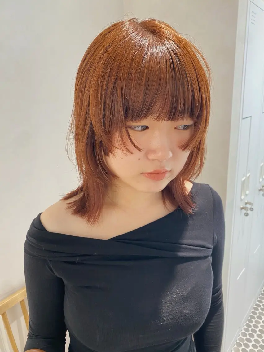 ミディアム カラー カット ヘアカラー トリートメント 砂原 ひよりのヘアスタイル