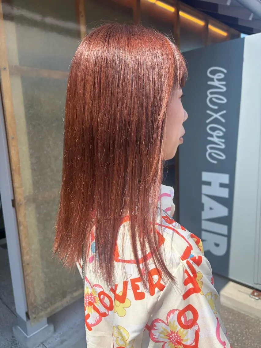 ミディアム ヘアカラー 丹羽 来夢のヘアスタイル
