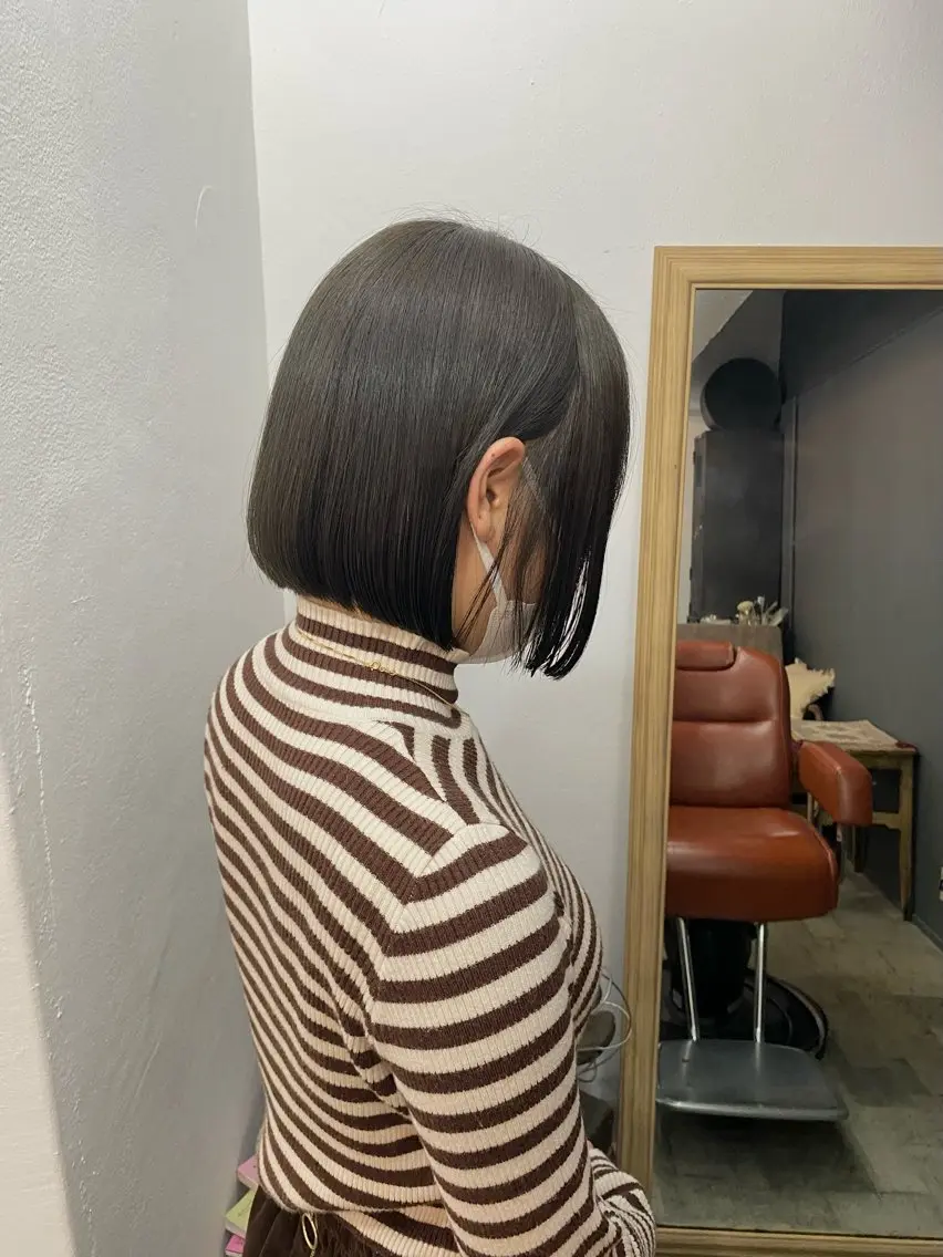 ショート カラー カット ヘアカラー 暗髪とオリーブ🌿 渡辺拓人のヘアスタイル