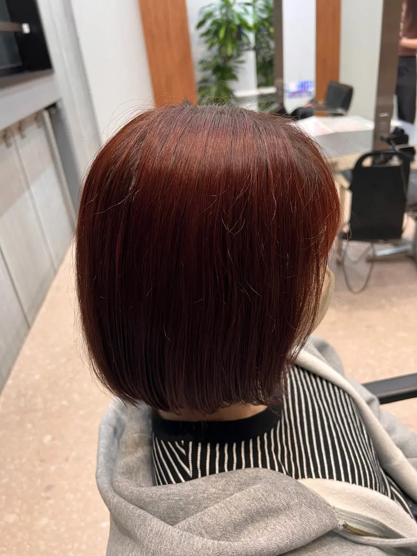 ショート カラー レッドカラー ヘアカラー elima. 池田紗矢香💝のヘアスタイル