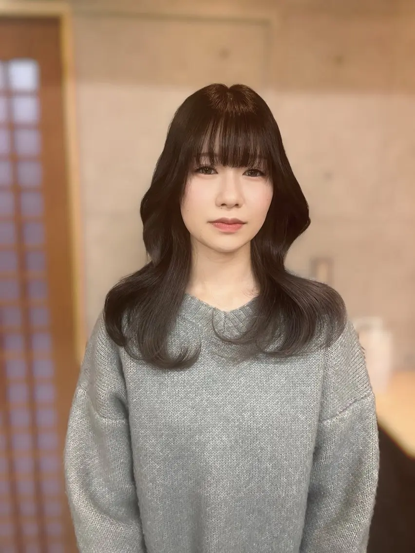 セミロング カラー グレージュ トレンドレイヤー✂️ RYOTAのヘアスタイル