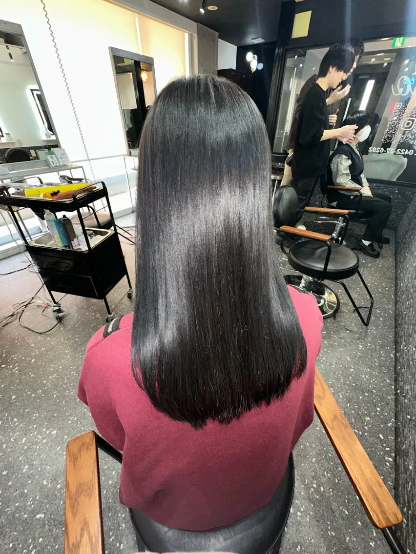 ロング カラー パーマ カット ヘアカラー 縮毛矯正 トリートメント 髪質改善⭐️縮毛矯正 中野⭐️Rinaのヘアスタイル