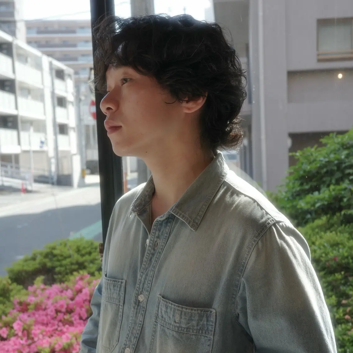 ミディアム パーマ メンズ カット ヘアカラー パーマ トリートメント 永井駿祐【平尾 薬院】メンズカットのヘアスタイル