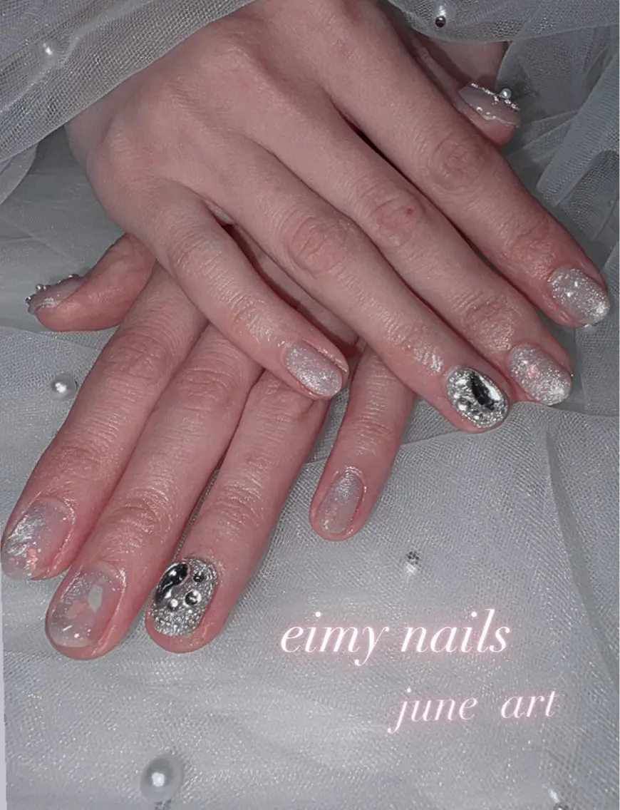 ネイル フラッシュネイル ラメ(グリッター) マグネットネイル ハンドネイル eimy nails♡のネイルデザイン
