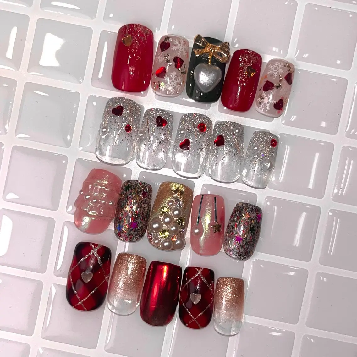 ネイル グラデーション ハート ホログラムネイル キラキラネイル ラメ(グリッター) Para Sol nail　Maoのネイルデザイン