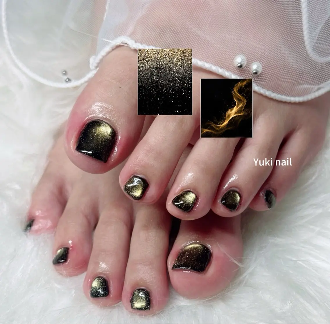 ネイル フットネイル マグネットネイル yukinail 自宅サロンのネイルデザイン