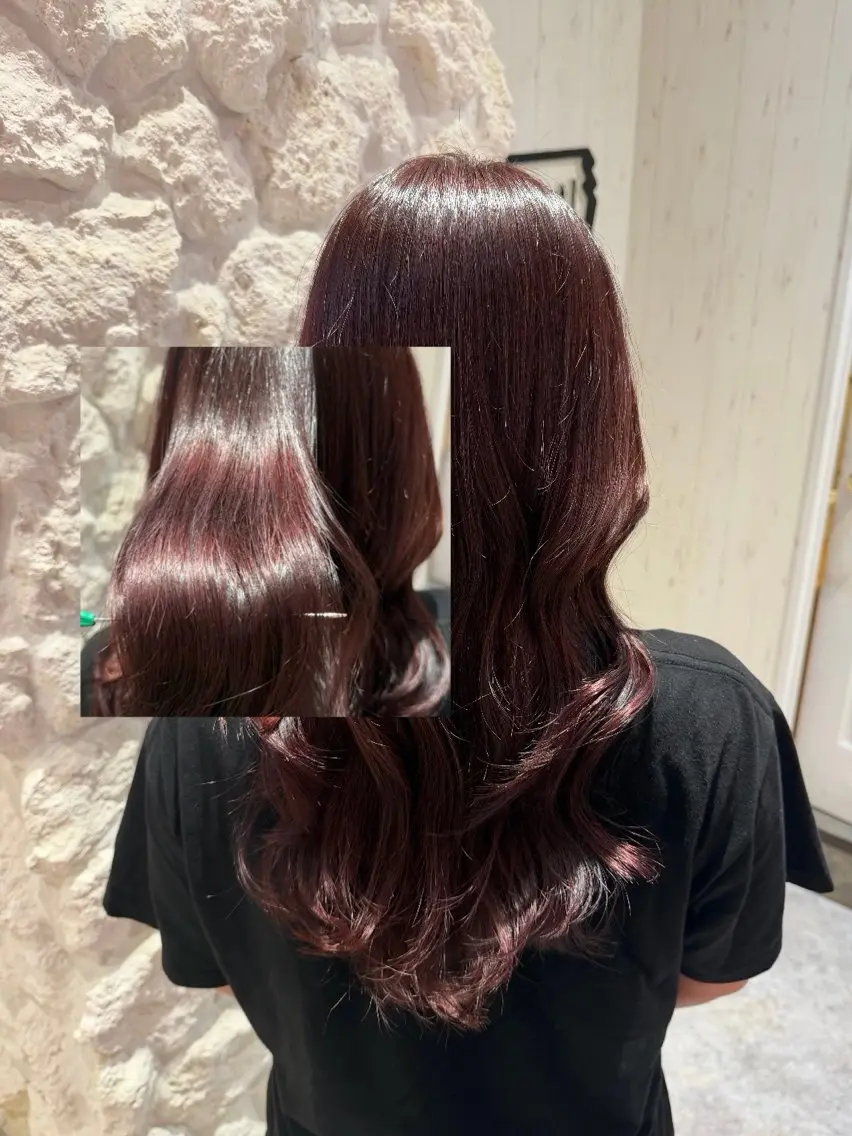 カラー レッドカラー Agu.hair ミサキのヘアスタイル