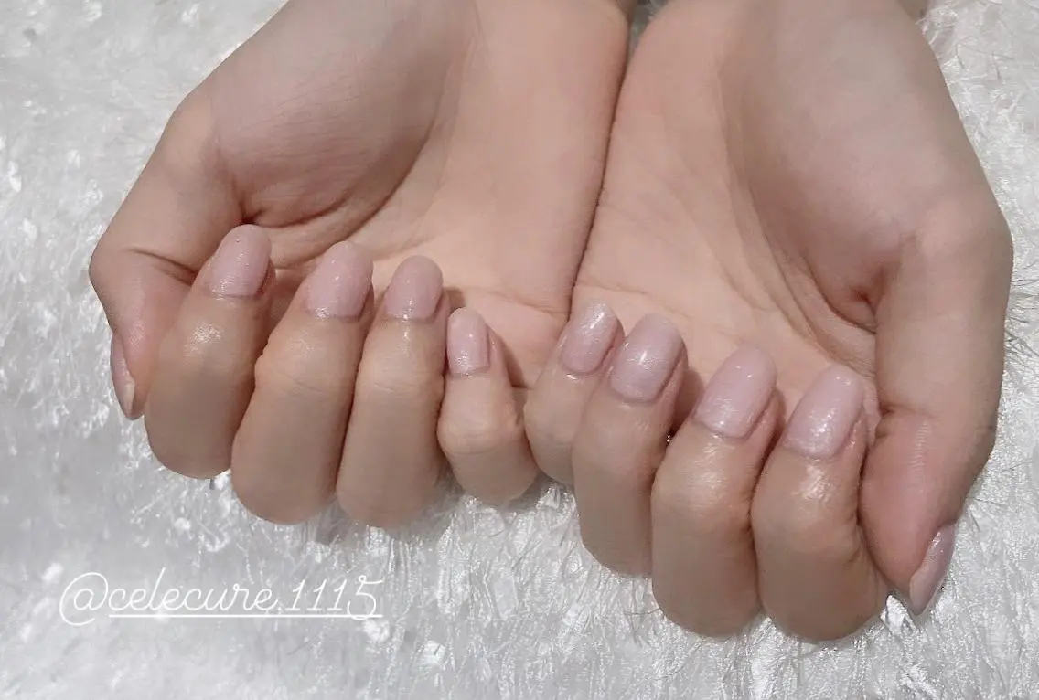 ネイル ワンカラーネイル ピンク ネイリスト Nのネイルデザイン