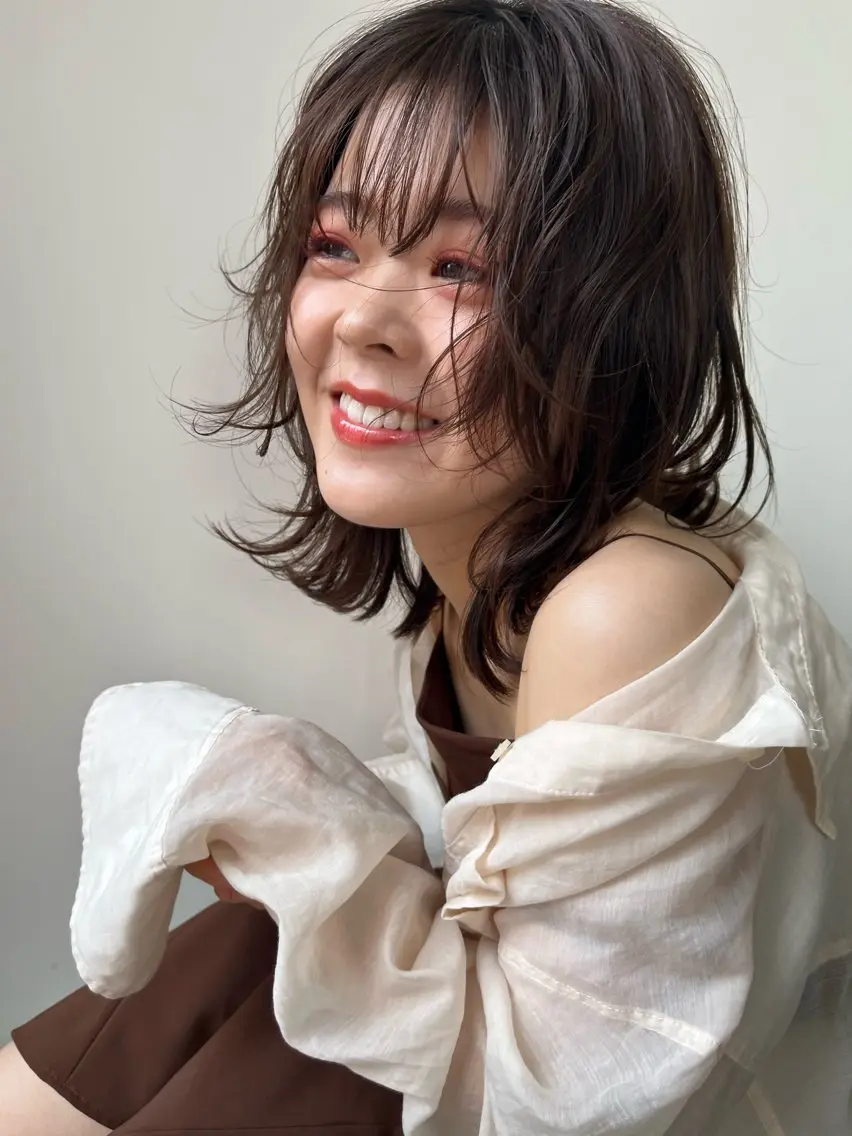 前髪カット＋透明感カラーの写真
