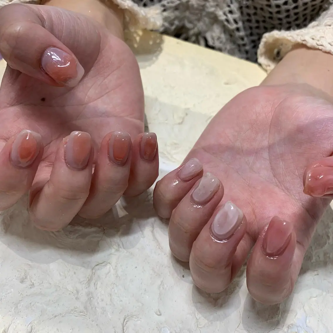 ネイル ピンク マキノ ユイのネイルデザイン