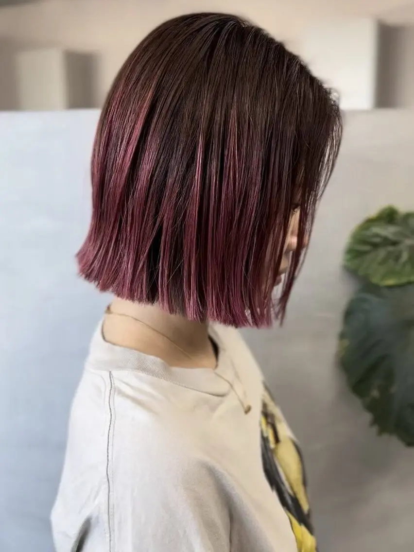 ショート カラー ヘアカラー The Ect 江坂Kurumiのヘアスタイル