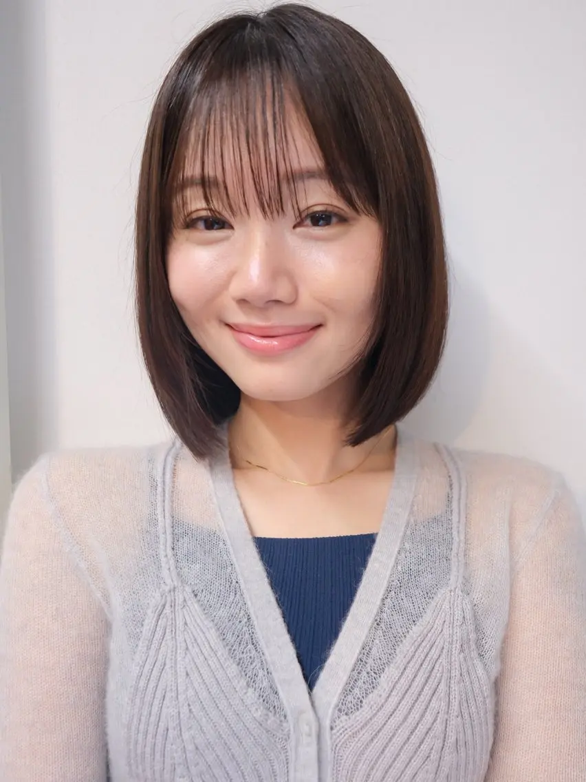 ミディアム ボブ ヘアカラー ボブ/ミディアム 親しみやすさ/さくらのヘアスタイル