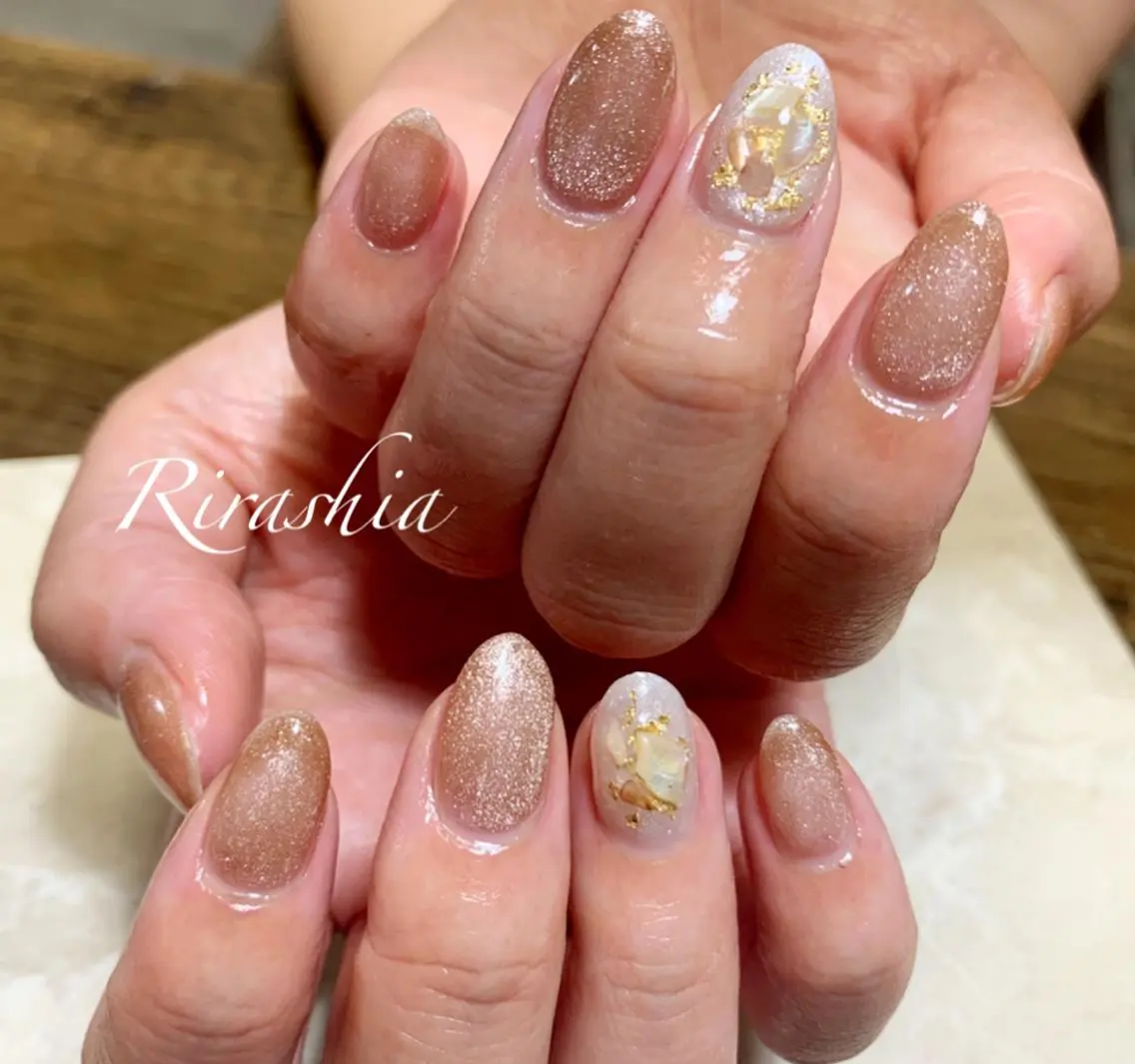 ネイル マグネットネイル 美容と癒しのサロン Rirashia姪浜のネイルデザイン