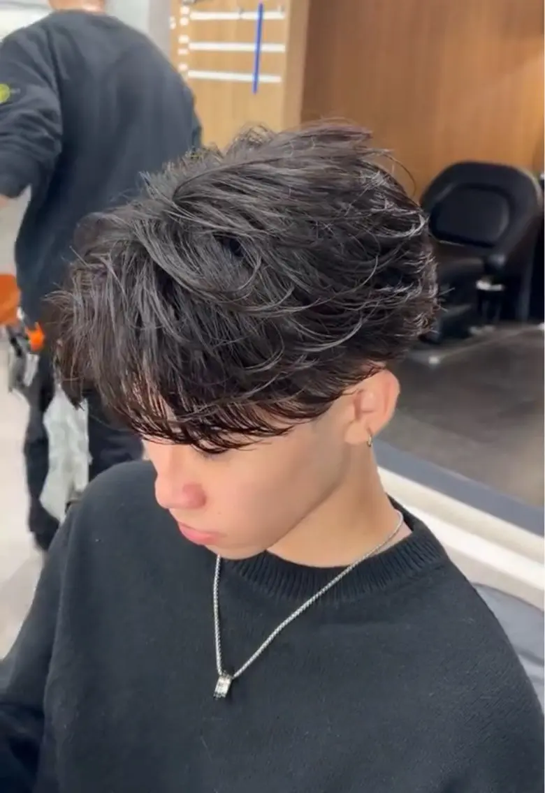 【🇰🇷人気No.2メニュー🇰🇷】似合わの骨格カット×ニュアンスパーマ×炭酸SPA×ヘアセット仕上げの写真