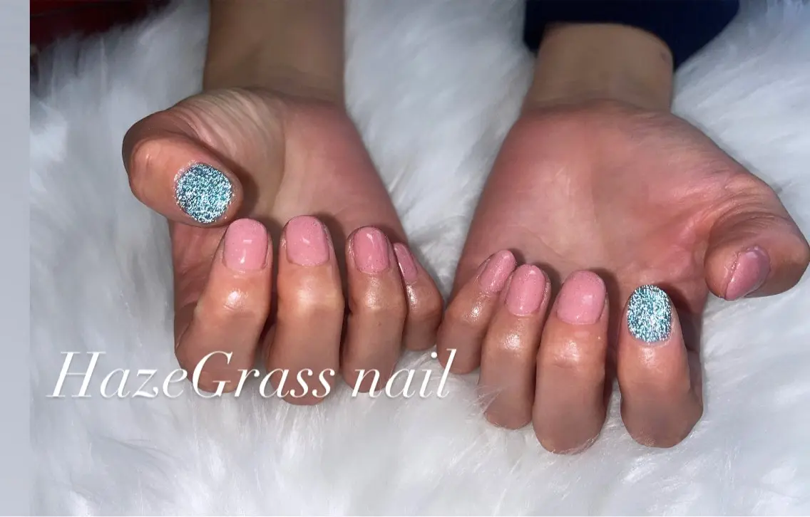 ネイル フラッシュネイル ワンカラーネイル ハンドネイル HazeGrass NAILのネイルデザイン