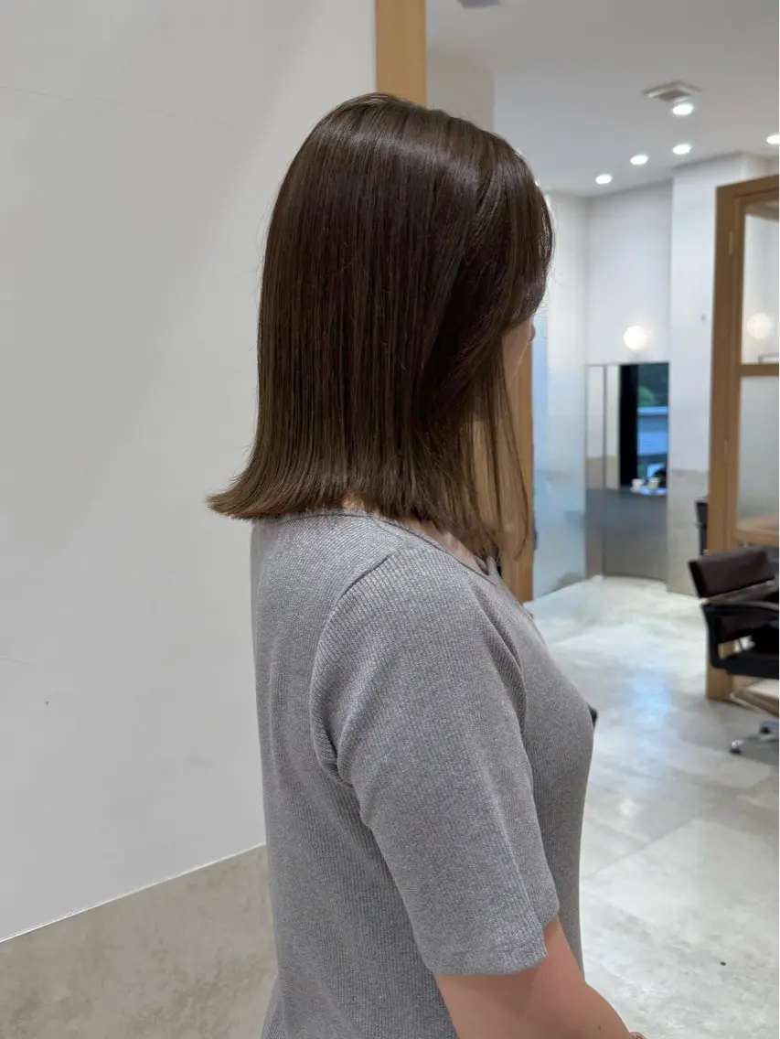 ミディアム カット ヘアカラー トリートメント 𓍯柔らかhair 𓍯 yukinoのヘアスタイル