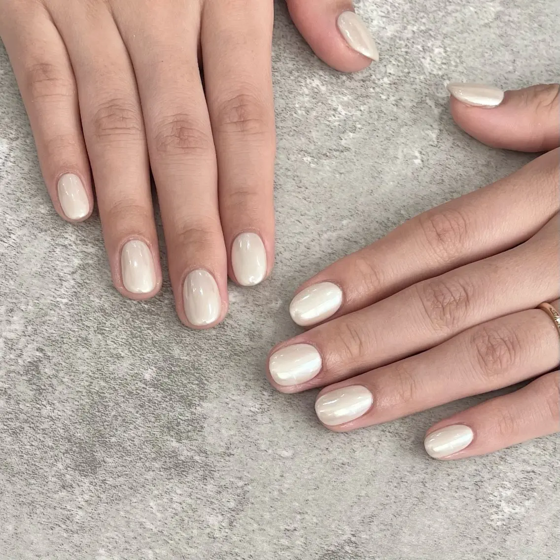 ネイル ミラーネイル ホワイト colore’✦ soushiのネイルデザイン