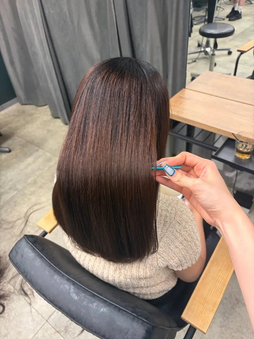 ロング カット 縮毛矯正 Lutia新宿/ sumiのヘアスタイル